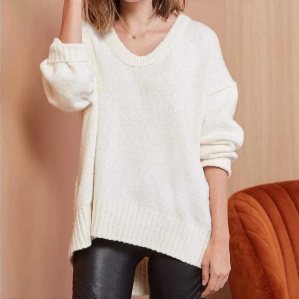 Free people Brookside Tunic ivory sweater